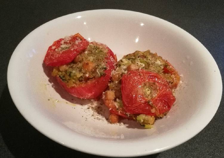 Recipe of Quick Stuffed Tomatoes (Vegan/Vegetarian/Clean Eating)