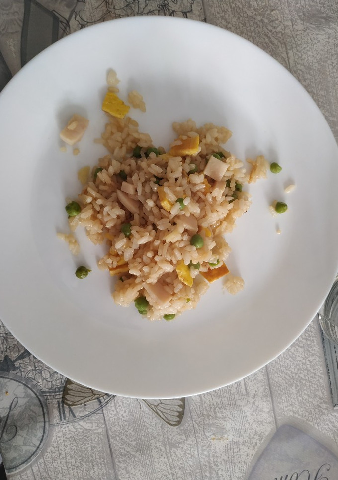 Una foto de Arroz con soja