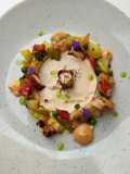 Frito de marinero con verduras y Ali Oli de salsa americana !!