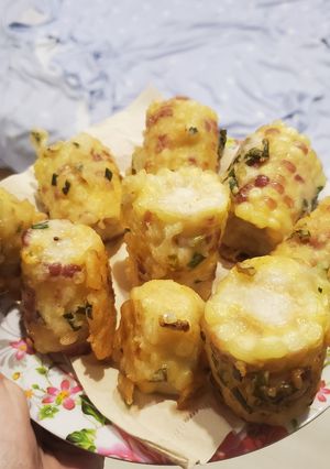 Hình của món Bắp chiên hành lá.