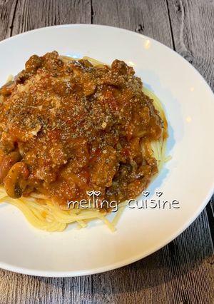Meiling。。義大利番茄肉醬麵 的食譜成品照片