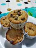 Muffins Navideños de frutos secos y mazapán
