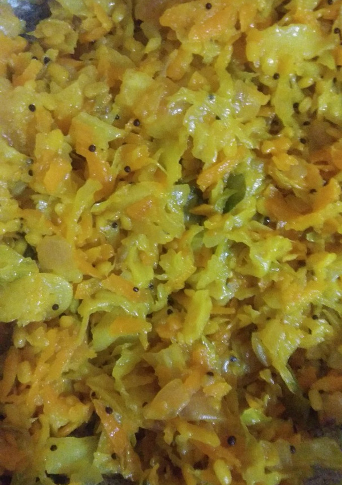 கேரட் முட்டைகோஸ் பொரியல் செய்முறை முக்கிய புகைப்படம்