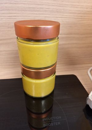 Une photo de Purée bébé patate douce petit pois
