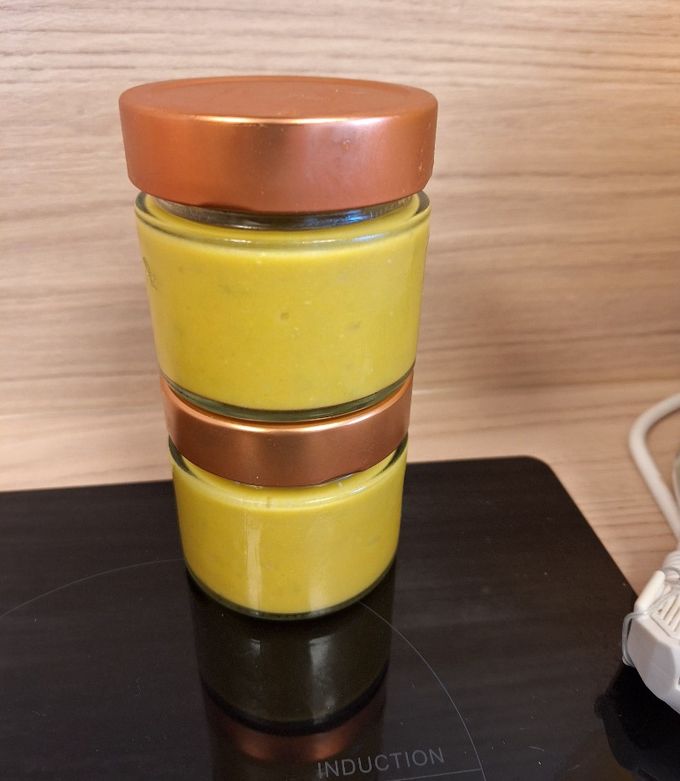 Une photo de Purée bébé patate douce petit pois
