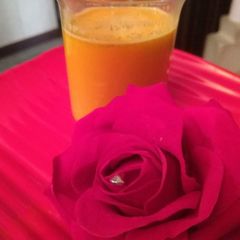 A picture of Kesar Thandai.