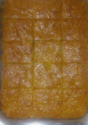 صورة لوصفة كيكة السميد و جوز الهند