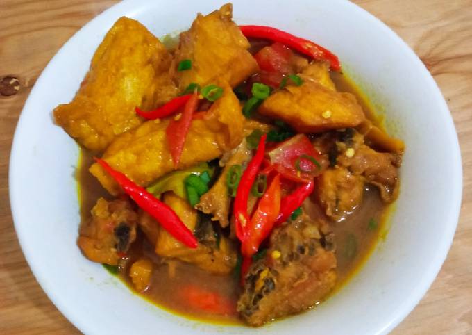 Semur Ayam Tahu Pedas