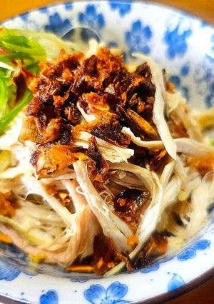 鵝油蔥酥拌雞絲 的食譜成品照片
