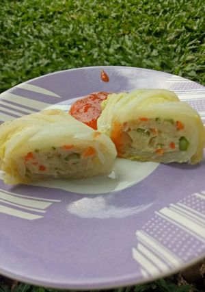Foto resep Sawi gulung isi sayuran