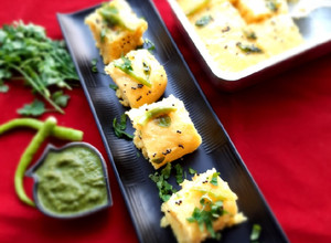 A picture of Sooji Besan Khaman Dhokla.