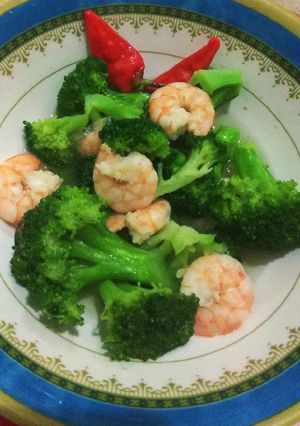Foto resep Tumis brokoli udang