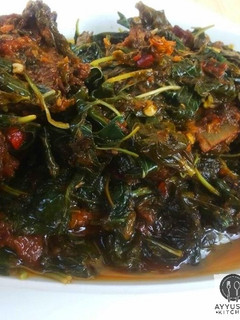 A picture of Spinach leaves soup.