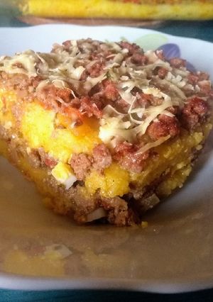 Una foto de Pizza de polenta