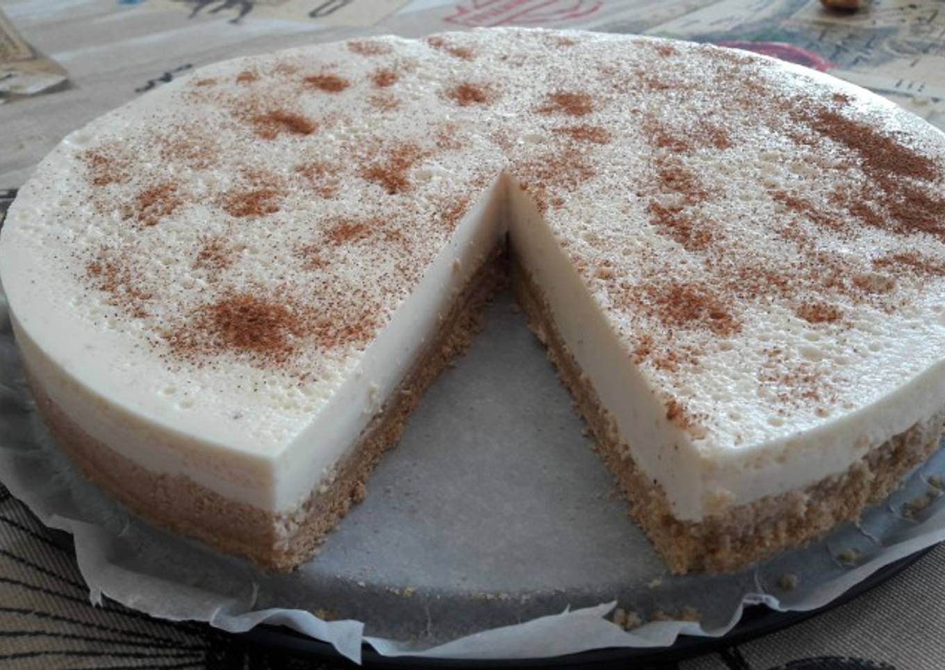 Tarta de leche canela y limón