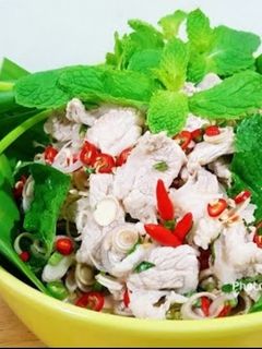 รูปของ ยำตะไคร้(พล่าเสือแซ่บ)|Spicy Lemongrass Salad with Pork