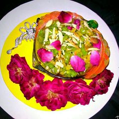 A picture of Sweet colourful boondi.