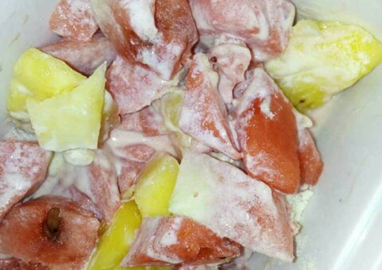 Easiest Way to Make Quick Water melon and pineapple salad