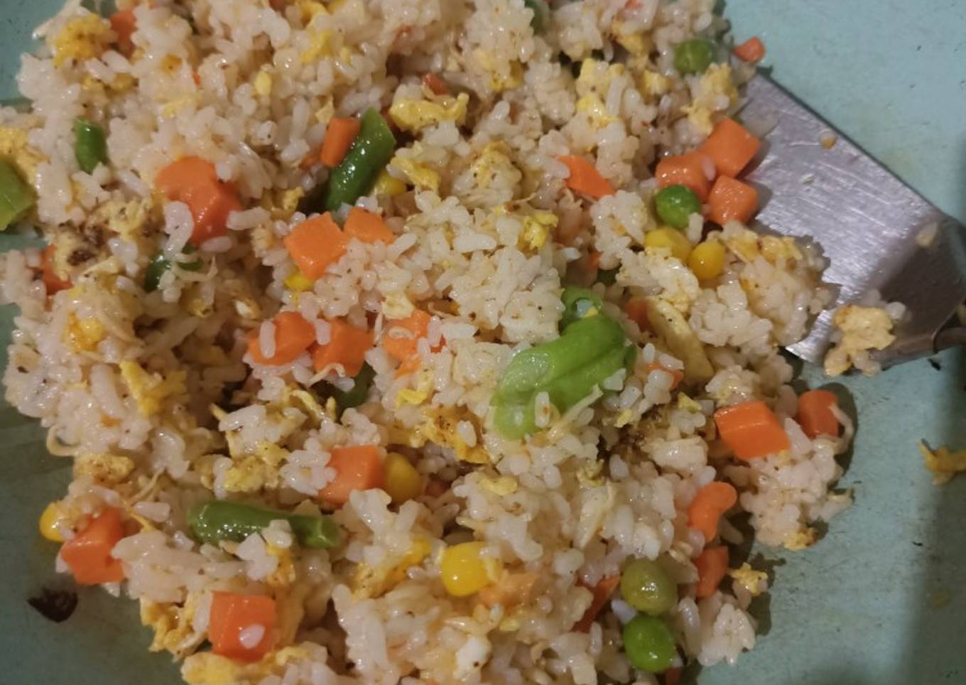 Nasi Goreng Teri Nasi dan Sayuran