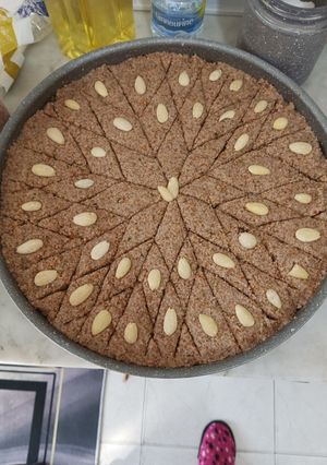 A picture of Kibbeh bil Sanieh (Baked Kibbeh).