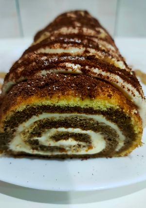 Foto di Rotolo di tiramisù con crema al caffè