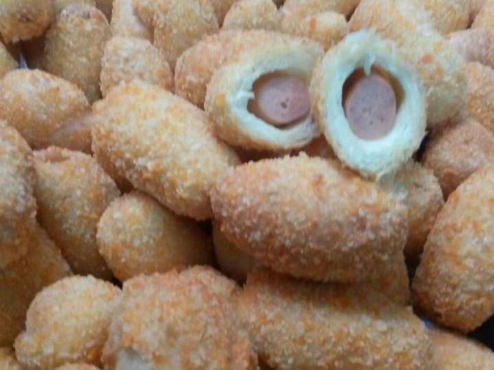 Langkah Gampang Menyiapkan Resep Donat isi sosis balut panir yang Bisa Manjain Lidah Anti Ribet, Lezat Sekali