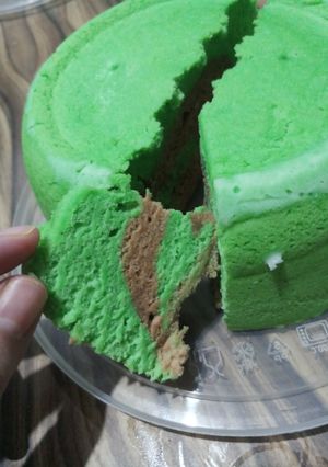 Foto resep Bolu Pandan Kukus Telur 1 Takaran Sendok