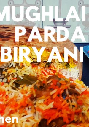 A picture of Mughlai Chicken parda biryani recipe.