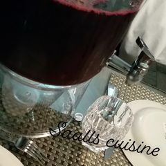 A picture of Roselle drink (zobo).