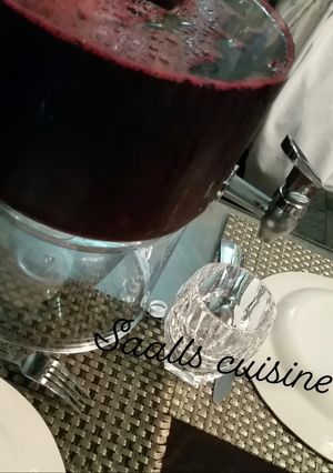 A picture of Roselle drink (zobo).