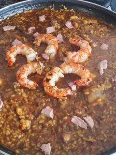 Una foto de Arroz meloso mar y montaña 💰 3'50€ / ración