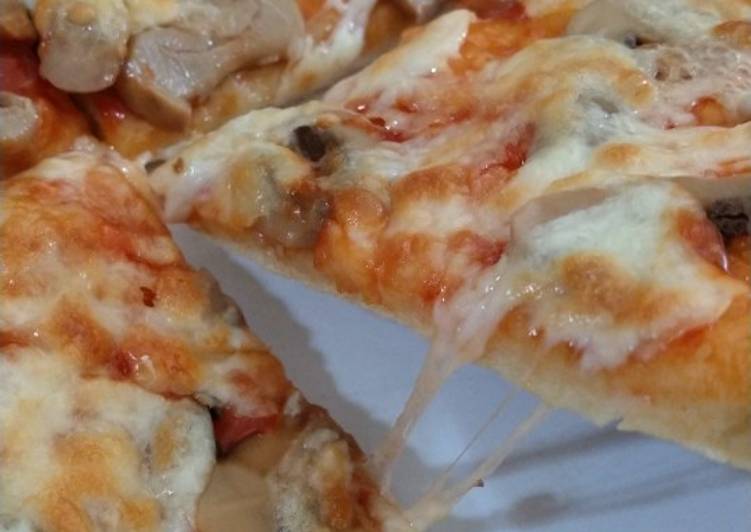 Bagaimana Membuat Crust Pizza Tanpa Ulen (Slow Fermented), Sempurna