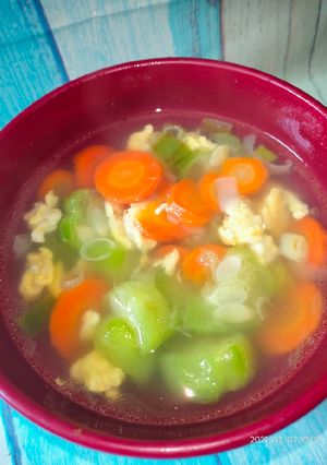 Foto resep Sop gambas, wortel, telur simpel