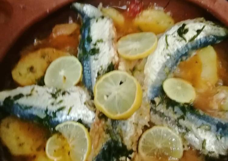 طاجين سمك السردين اللذيذ 🐟