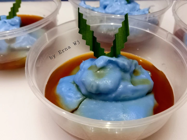 Langkah Mudah untuk Menyiapkan Resep Bubur sumsum bunga telang yang Bikin Ngiler Anti Ribet, Lezat