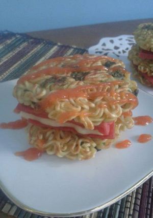 Foto resep Burger Mie