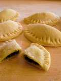 Dumplings (pierogi) with spinach