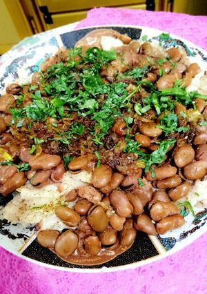 صورة لوصفة باقلاء بالدهن