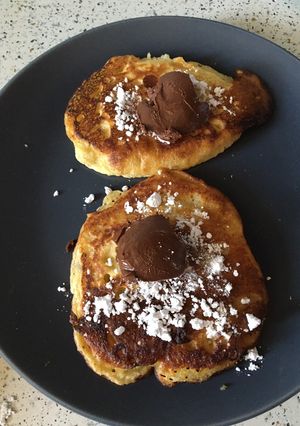 Una foto de Panqueques de banana