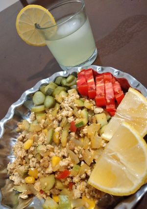 عکسی از دستور وعده بعد تمرین نیم ساعته😋
