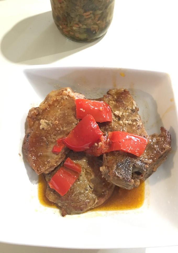 Una foto de Cerdo al Pimiento Rojo