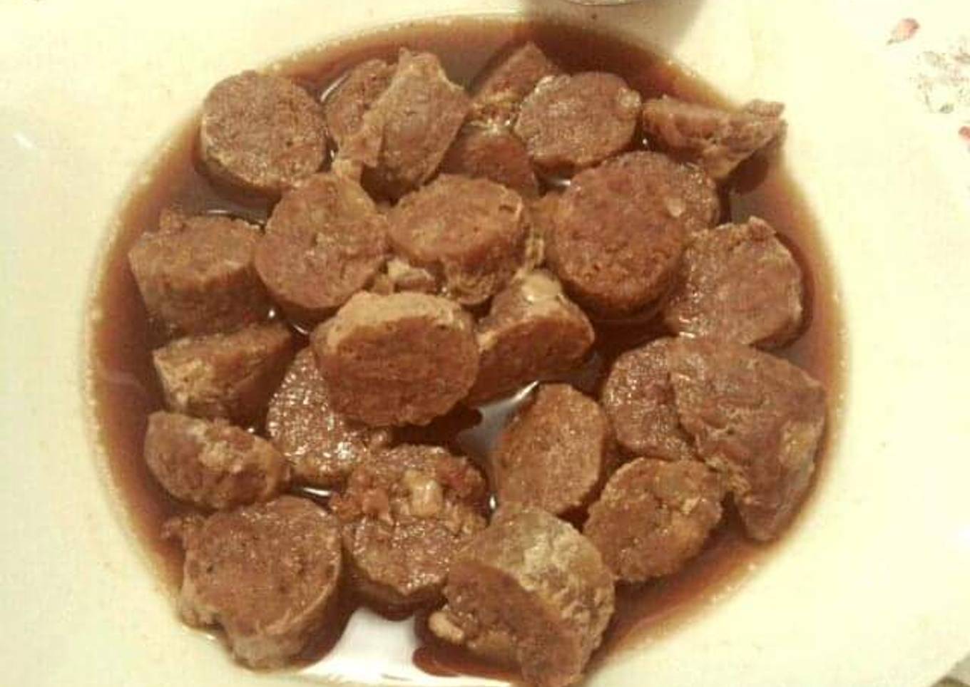 Sosis Babi kuah kecap (non halal)