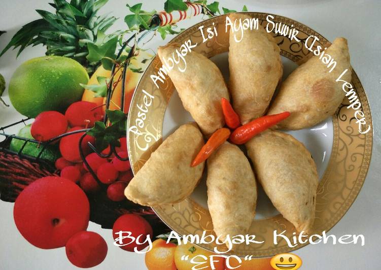 Resep @MANTAP Pastel Ambyar Isi Ayam Suwir (Isian Lemper) ide masakan sehari hari