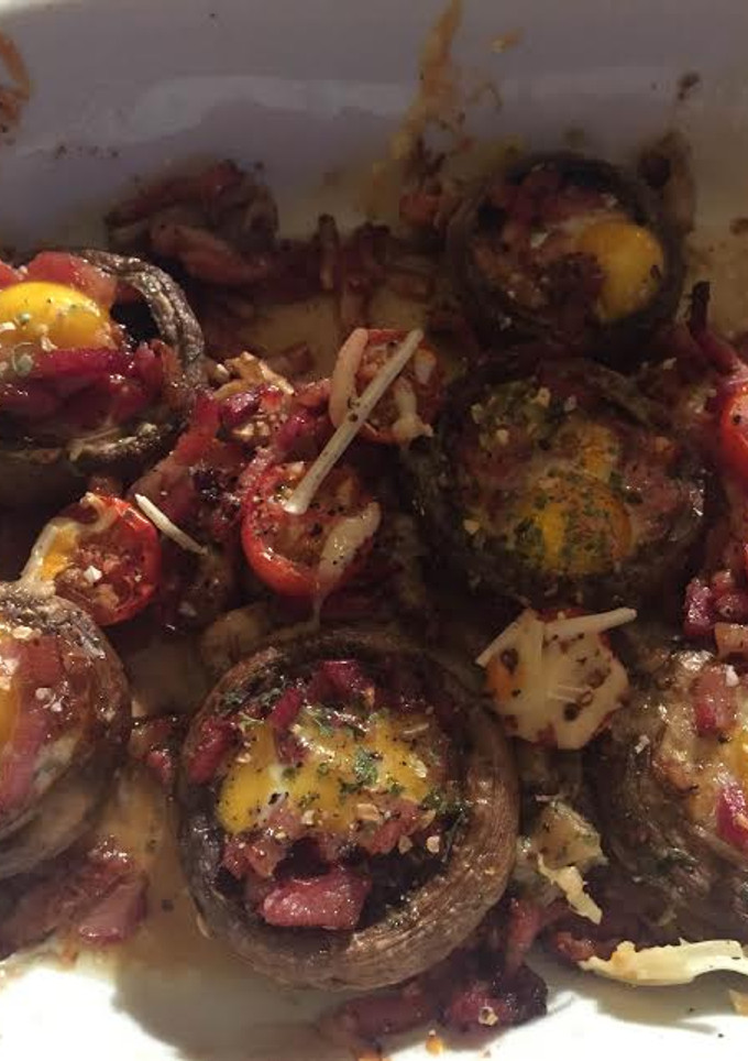 Una foto de Champiñones rellenos de bacon "Candela"