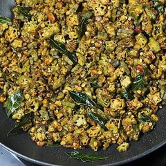 A picture of Bhindi Fry (ladies finger).