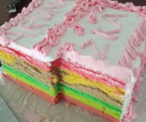 Masakan Populer Rainbow cake kukus Enak Sederhana