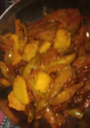 A picture of Kundru ki sabzi.