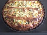 Quiche de calabacín con puerro