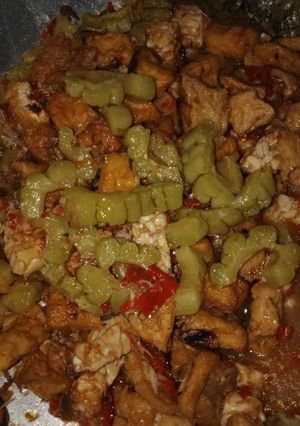 Foto resep Sambel goreng pare tahu tempe