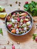 Refreshing Mixed Sprouts Fresh Peanut Chaat !!